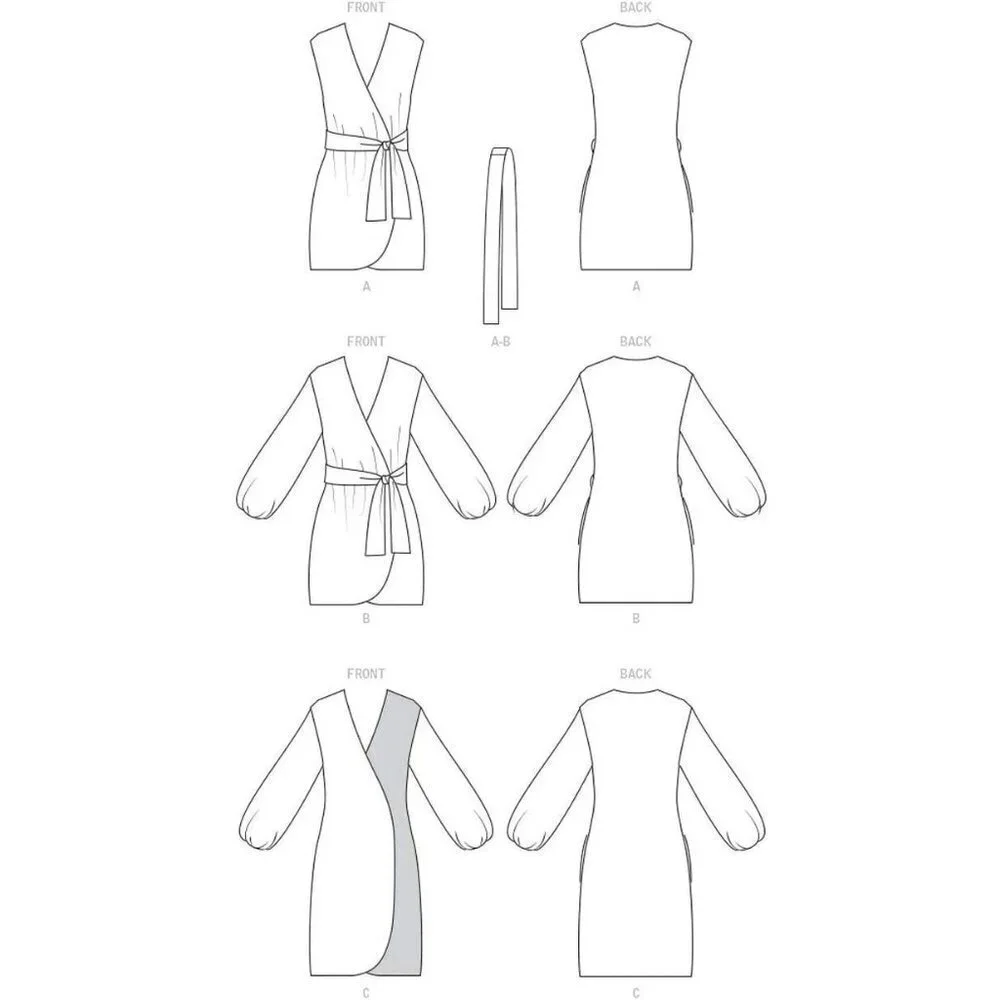 McCalls Sewing Pattern 8021 10417 Dresses & Belt Misses Size 8-22‎